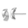 Rhodium Over 14k White Gold Polished and Satin Fancy Stud Earrings