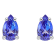 5x3mm Pear Shape Tanzanite 14k White Gold Stud Earrings