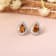 Yellow Citrine Earring Pear Shape Earring with Moissanite Accents
Sterling Silver Halo Stud Earrings