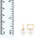 White Cultured Freshwater Pearl 14k Yellow Gold Earrings 8-8.5mm