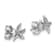 Rhodium Over Sterling Silver Polished Crystal Starfish Post Earrings