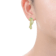 Emerald Color CZ Panther Drop Earrings In 14K Gold Over Brass