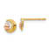 14K Yellow Gold and 14K Rose Gold Children's 6mm Cubic Zirconia Moon and
Star Stud Earrings