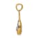 14k Yellow Gold 3D and Rhodium Over 14k Yellow Gold 3D Textured
Reversible Mom Handbag Pendant