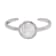 20mm Round White Mother-Of-Pearl Sterling Silver Cuff Bracelet
