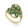Emerald and Diamond 14K Yellow Gold Over Sterling Silver Ring 3.54ctw