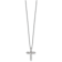 Rhodium Over 10k White Gold 0.50 ctw Diamond Cross Pendant with 18 inch
Cable Chain