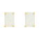 6x4mm Emerald Cut Opal 14k Yellow Gold Stud Earrings