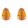 6x4mm Pear Shape Citrine 14k Yellow Gold Stud Earrings