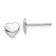 Rhodium Over 14k White Gold Polished 3mm Heart Stud Earrings