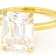 Large Emerald-Cut Moissanite Solitaire Ring In 14K Gold Over Sterling Silver
