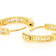 Princess-Cut CZ Hoop Earrings In 18K Gold Over Sterling Silver