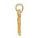 14k Yellow Gold Diamond-Cut and Brushed Boxer Dog Pendant