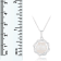 9.5-10mm White Cultured Freshwater Pearl Sterling Silver Pendant W/Chain