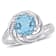 2.50ctw Sky Blue and White Topaz with Diamond Accent Swirl Ring in
Sterling Silver