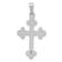 Rhodium Over 14K White Gold Polished Budded Cross Pendant