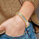 14K Tri-color Oversized Set of 7 Textured Slip-on Bangles with Dangle
Heart Charm