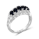 Black Sapphire Rhodium Over Sterling Silver Ring 1.63ctw