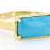 Kingman Turquoise Cushion Ring In 18K Gold Over Sterling Silver