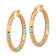 14k Yellow Gold and Rhodium Over 14k Yellow Gold Diamond-cut 1
3/16" Hoop Earrings
