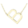 Sideways Initial B Necklace In Solid 14K Yellow Gold 18 Inch