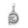 14K White Gold Diamond Letter G Initial with Bail Pendant