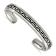 Titanium Polished with Black Rubber Design Cuff Bangle
