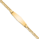 14k Yellow Gold Mariner Link Soft Diamond Shape ID Bracelet
