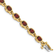 14K Two-tone Gold Oval Gemstone Garnet Bracelet 9.60ctw