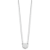 Rhodium Over Sterling Silver Tiny Circle Block Letter D Initial Necklace