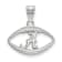 Rhodium Over Sterling Silver LogoArt University of Alabama Football Pendant