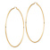 14k Yellow Gold Polished 3 9/16" Round Tube Hoop Earrings