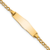14k Yellow Gold Children's Soft Diamond Shape Cuban Link ID Bracelet