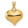 14k Yellow Gold 3D Polished Puffed Heart Pendant