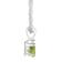 5mm Round Peridot with Diamond Accent 14k White Gold Pendant With Chain