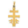 14K Yellow and White Gold Cara Vaca Crucifix Pendant