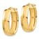 14k Yellow Gold 1" High Polished Oval Hoop Earrings