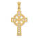 14K Yellow Gold Celtic Cross with Eternity Circle Pendant