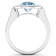 2.38ctw Blue Aquamarine and Diamond 14K White Gold Halo Ring