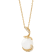 13-14mm Round White Freshwater Pearl with Diamond 14K Yellow gold
Pendant with Chain