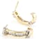 Two-Tone Diamond J-Hoop Earrings In 14K Gold