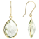 Green Prasiolite 14k Yellow Gold Dangle Earrings 13.00ctw