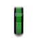 MATLAL Beveled Black Ceramic Ring with Emerald Green Carbon Fiber Inlay 8mm