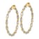 14k Yellow Gold and Rhodium Over 14k Yellow Gold Polished and Twisted 1
11/16" Hoop Earrings