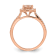 14K Rose Gold Morganite Diamond Halo Engagement Ring 1.55ctw