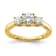 14K Yellow Gold Lab Grown Diamond SI1/SI2, G H I, 3-Stone Engagement Ring