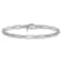 14K White Gold Polished Flat Oval Link Bracelet
