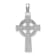 Rhodium Over 14K White Gold Celtic Cross Pendant