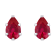 6x4mm Pear Shape Lab Created Ruby Rhodium Over 10k White Gold Stud Earrings