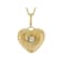 White Zircon Heart Enhancer Pendant With Chain In 18K Gold Over Sterling
Silver 0.12ct